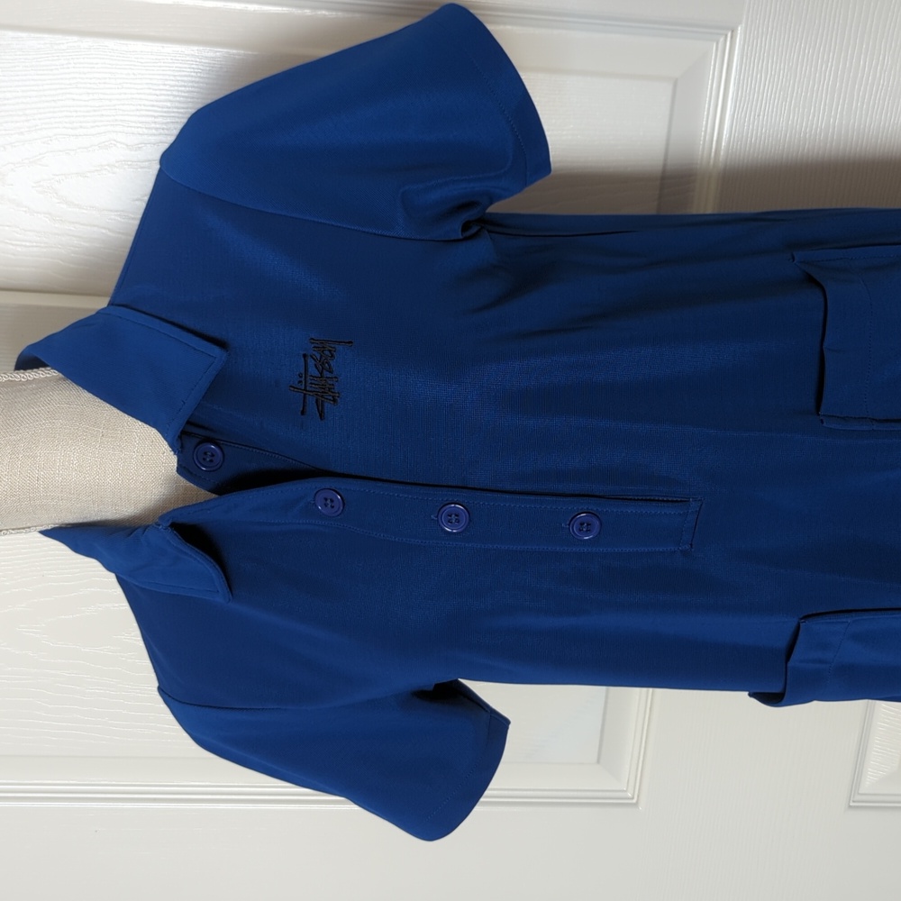 Stussy Poly Knit Blue Polo Dress - Picture 5 of 11